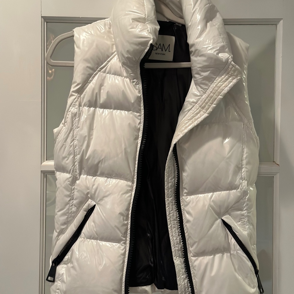 Sam. Women’s Puffer Vest White - S